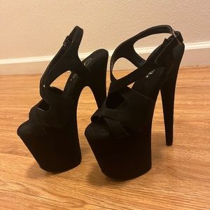 Black Pleaser Heels
